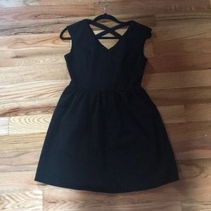 Little Black Dress With Criss Cross Back